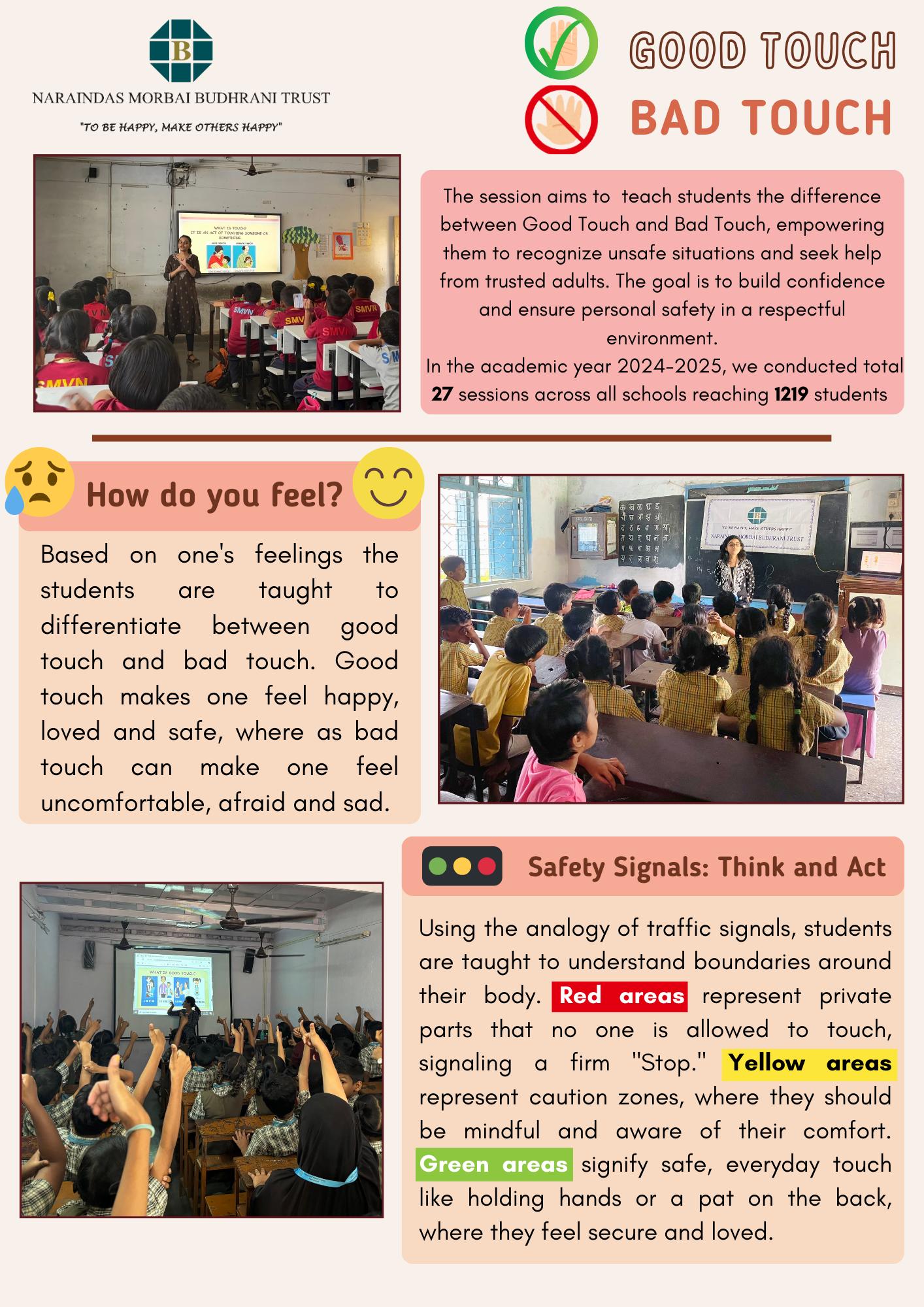 Awareness session on Good touch and Bad touch