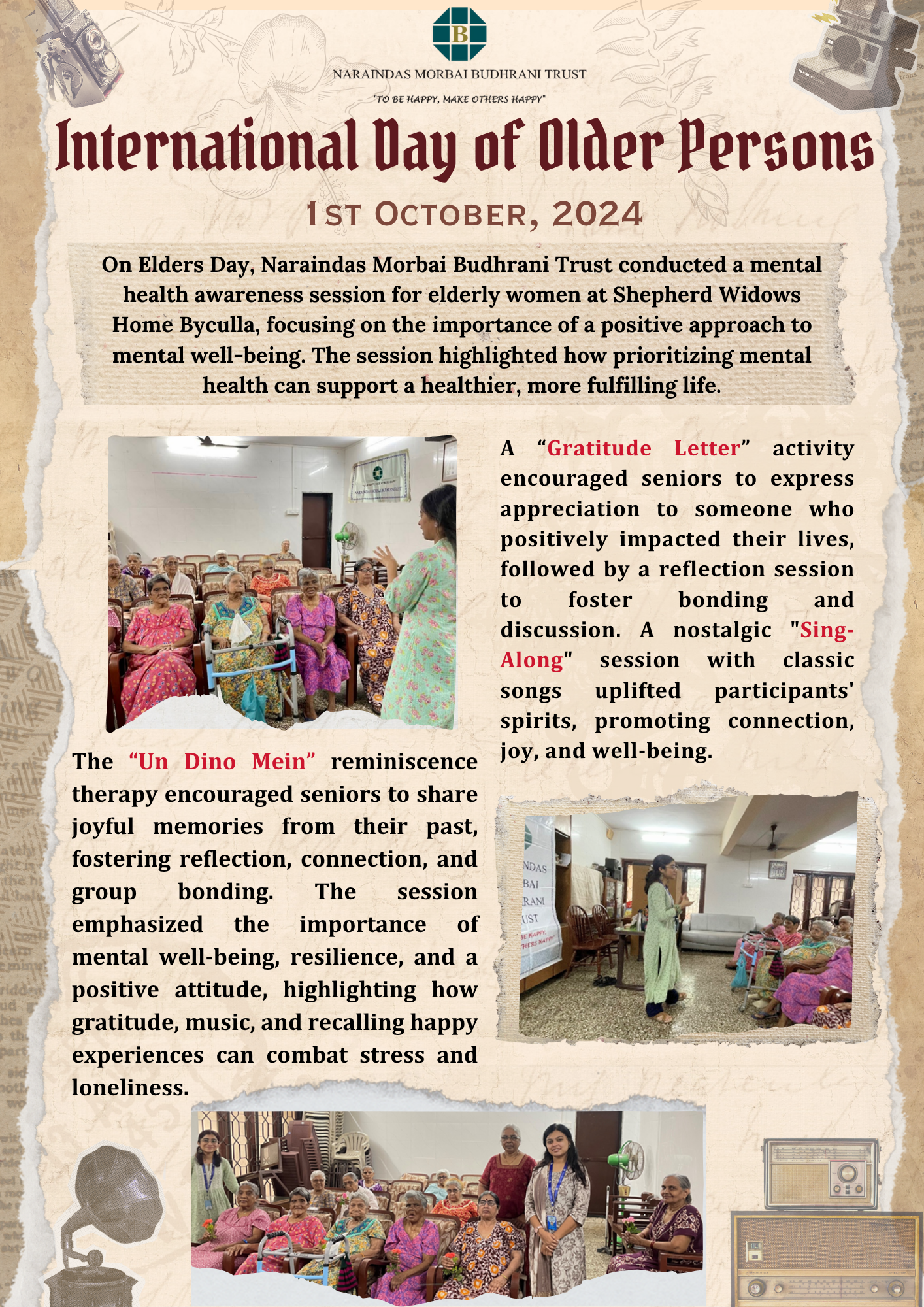 International Day Of Older Persons celebration