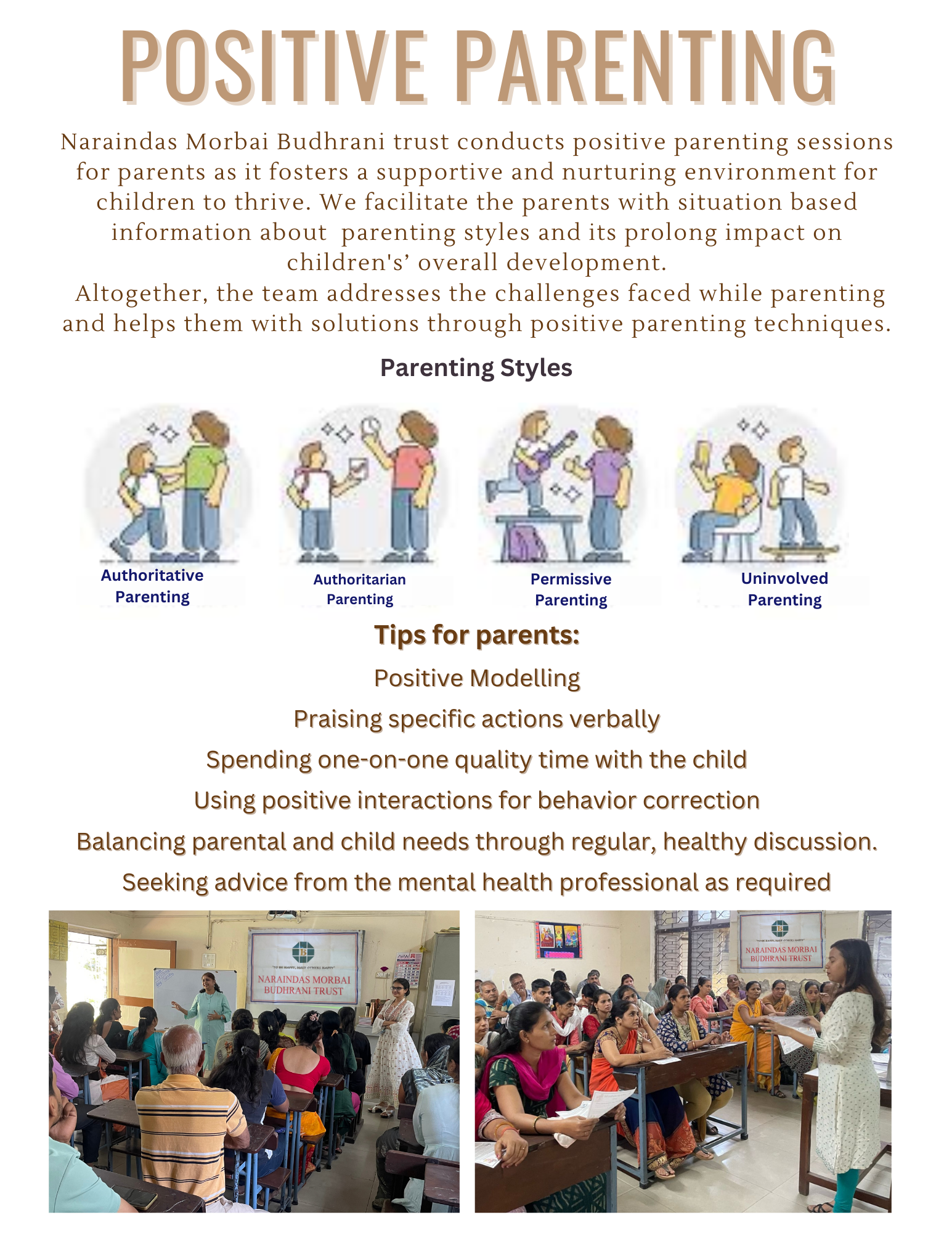 Session on positive parenting conducted for parents in Mumbai schools