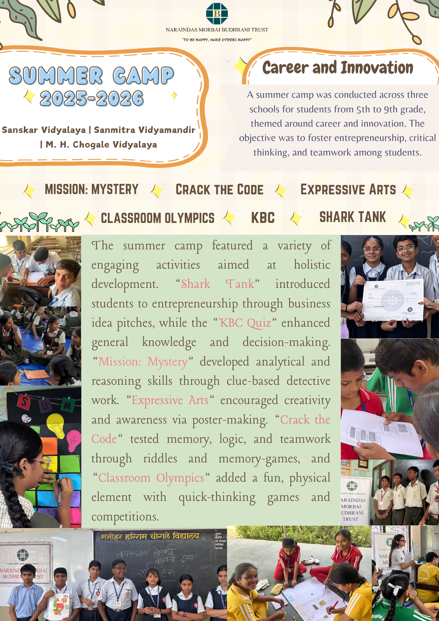 SUMMER CAMP – 25-26