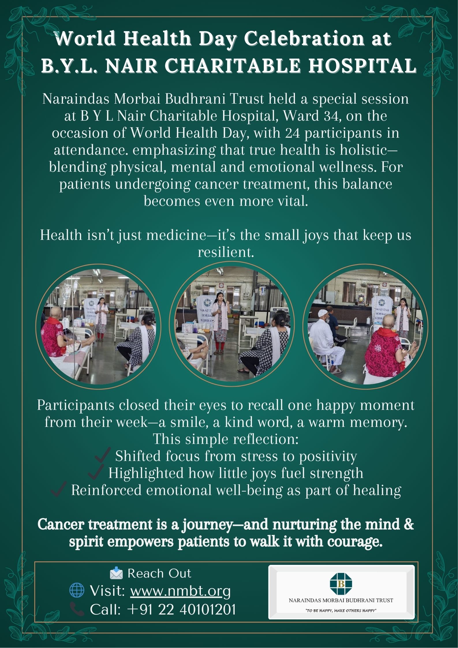 World Health Day Celebration at B.Y.L. Nair Charitable Hospital