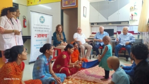 Health check-up session at Ashray Centre