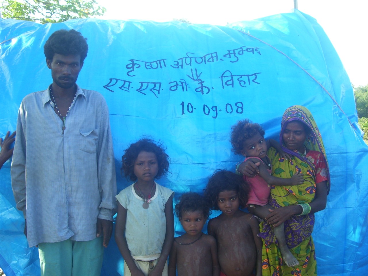 Shelter provided to families affected by the Koshi floods