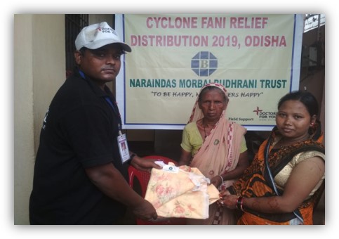 Mosquito net distribution at Cuttack