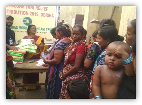 Mosquito net distribution at Balmiki Nagar, Cuttack