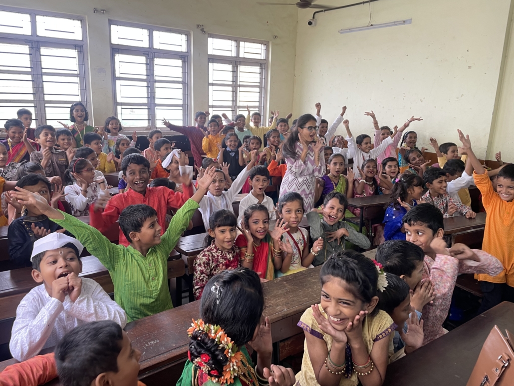 Students at a World Emoji Day session