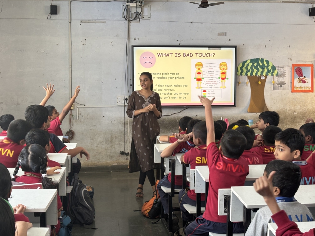 Students at a Good Touch and Bad Touch Awareness session