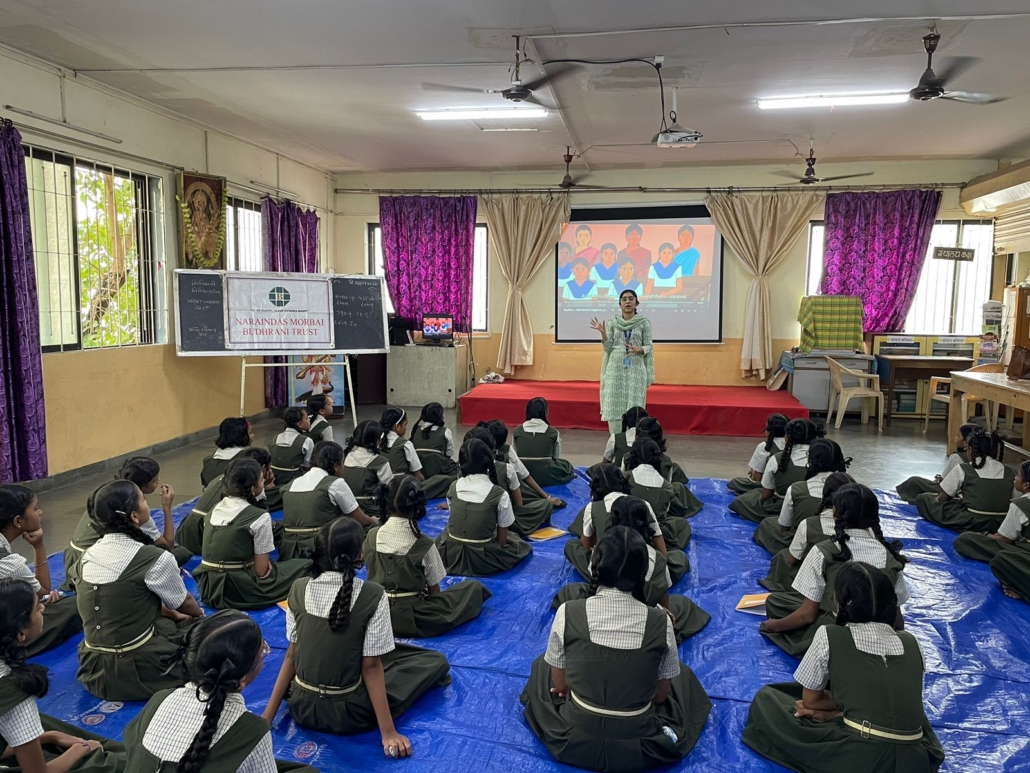Students at a Menstrual Hygiene Awareness session
