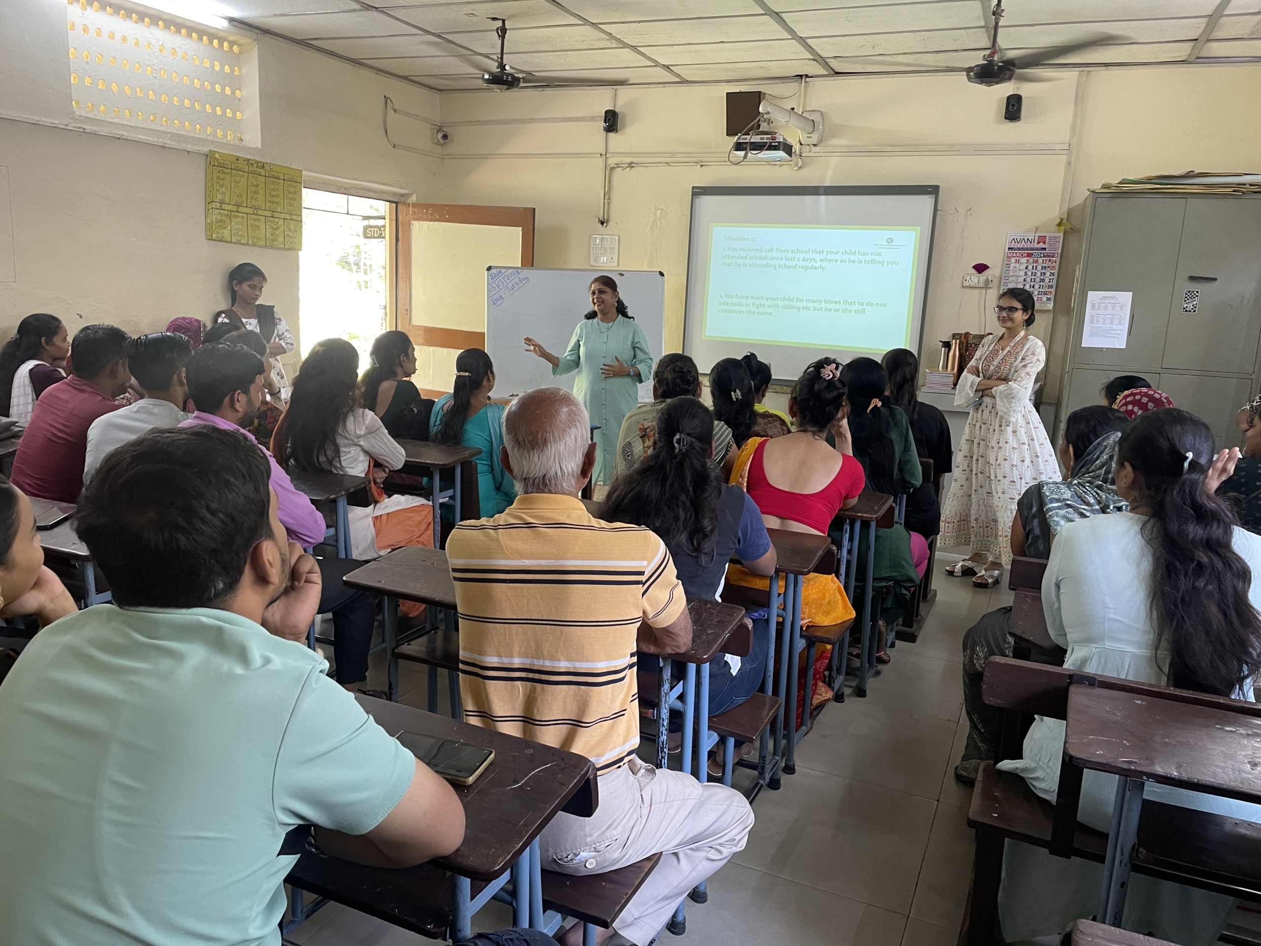 Parents at a Positive Parenting Guidance session