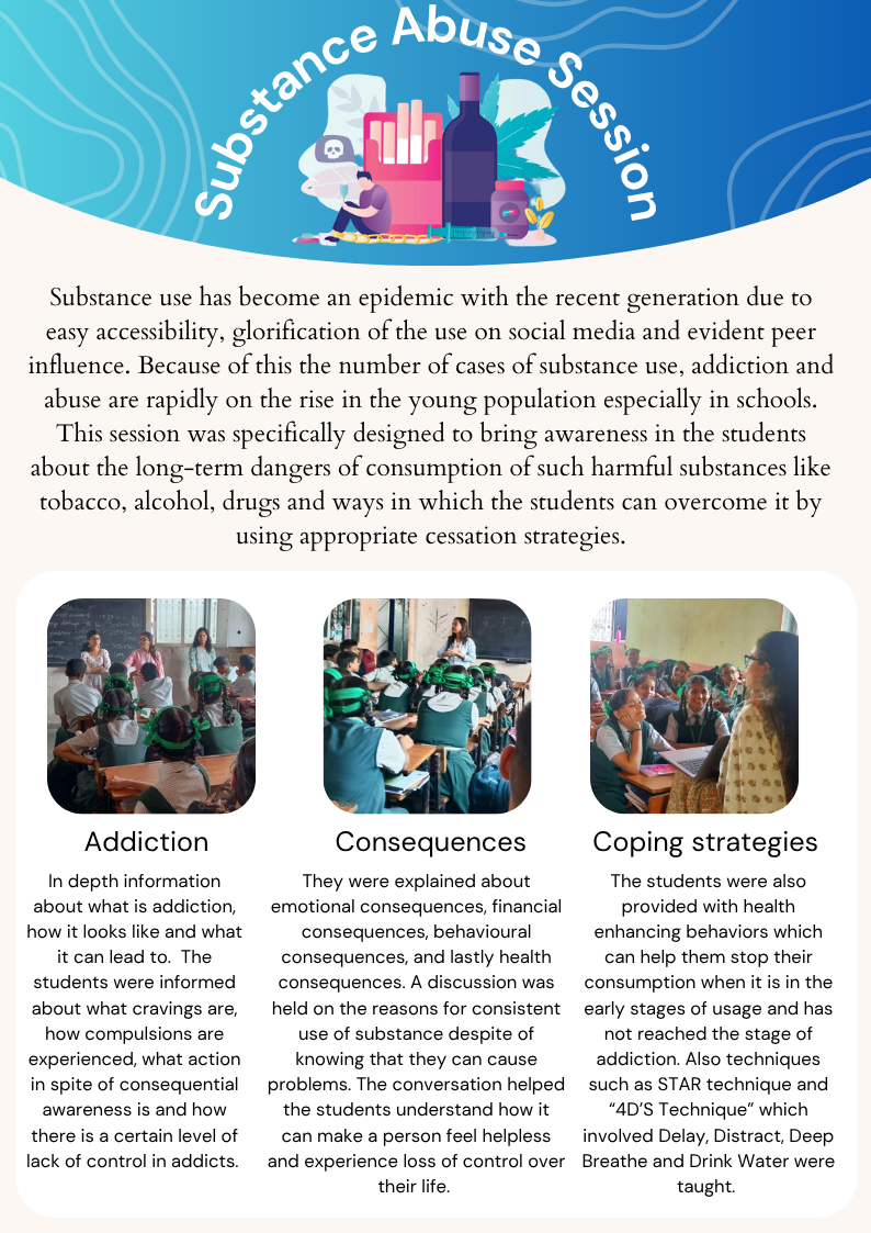 Awareness on ill effects of Substance Abuse