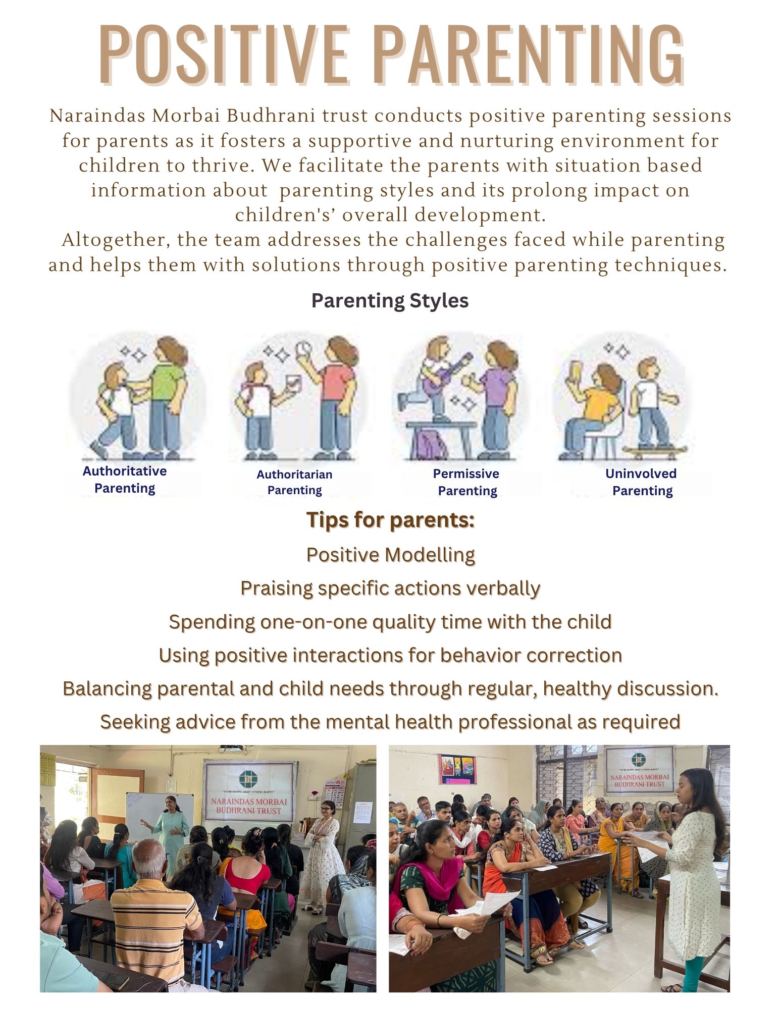Session on positive parenting conducted for parents in Mumbai schools